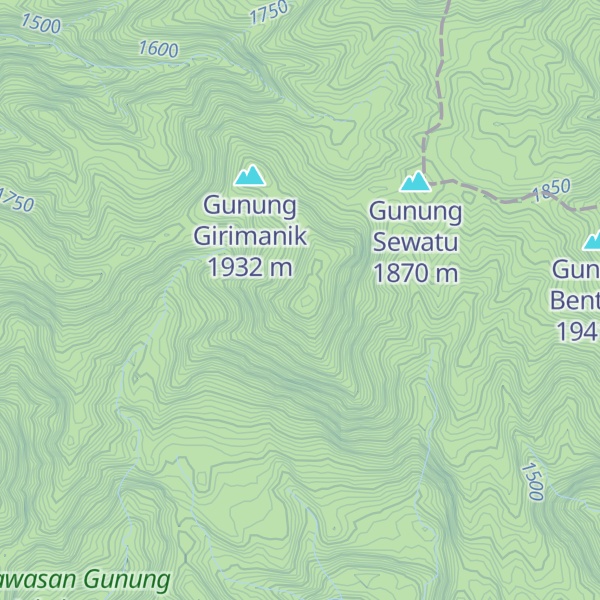 Map of Gunung Semilir