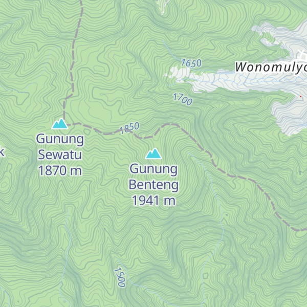 Map of Gunung Benteng