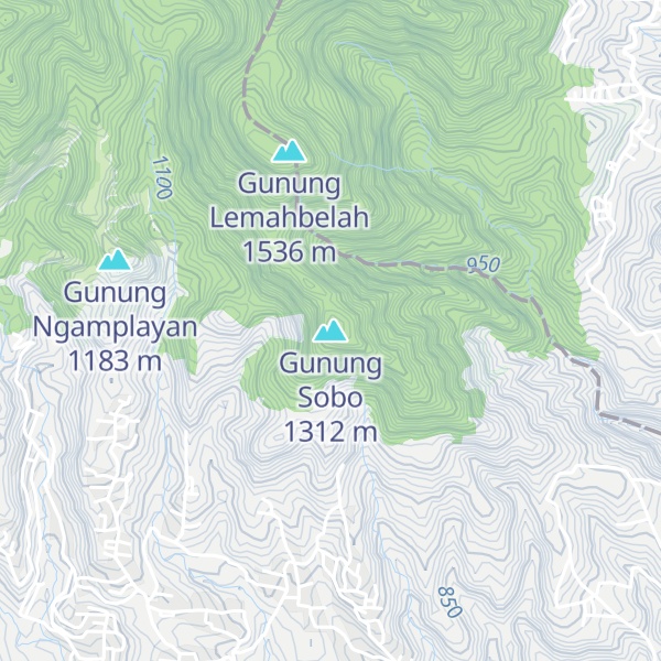 Map of Gunung Sobo