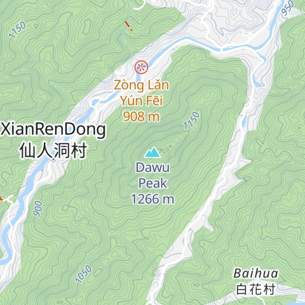 Map of Dawu Peak