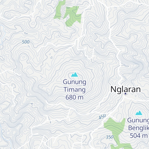 Map of Gunung Timang