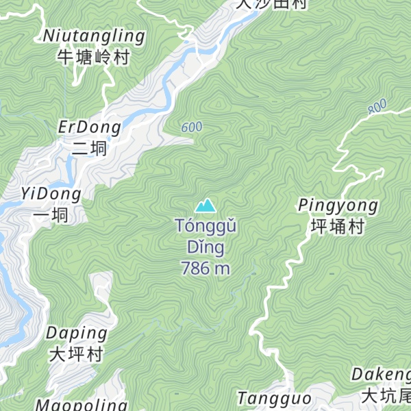 Map of Tónggǔ Dǐng