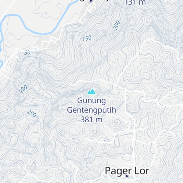 Map of Gunung Gentengputih