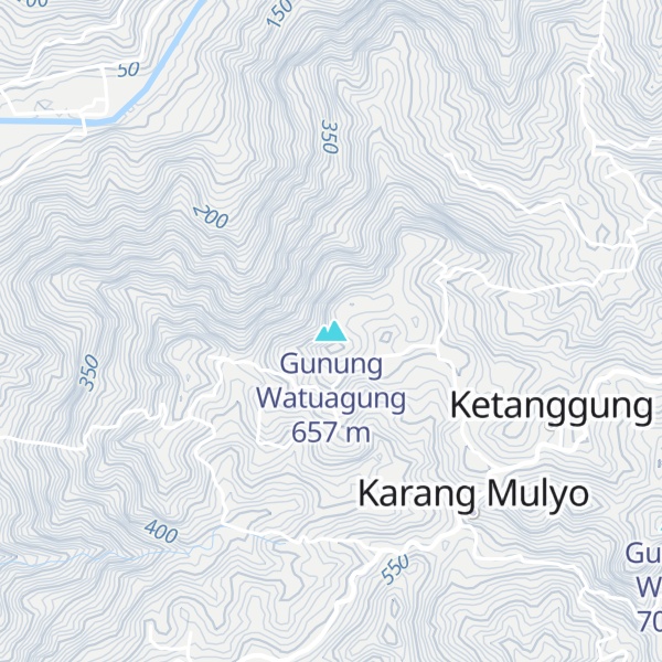 Map of Gunung Watuagung