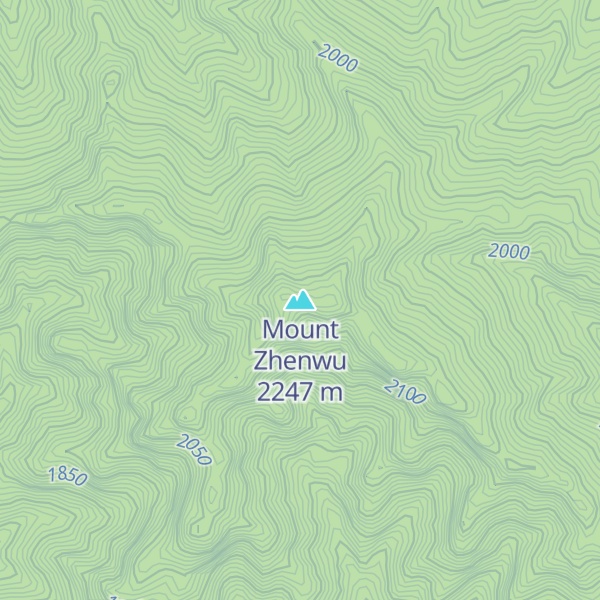 Map of Mount Zhenwu