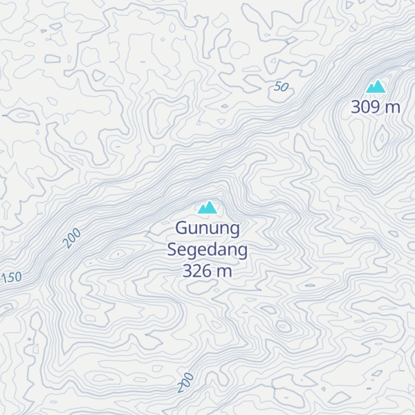 Map of Gunung Segedang