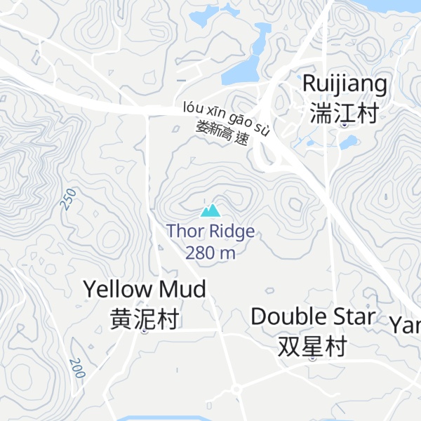 Map of Thor Ridge
