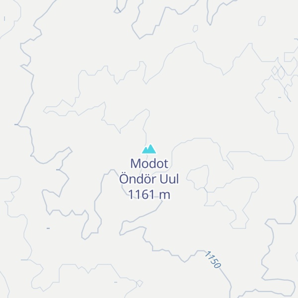 Map of Modot Öndör Uul