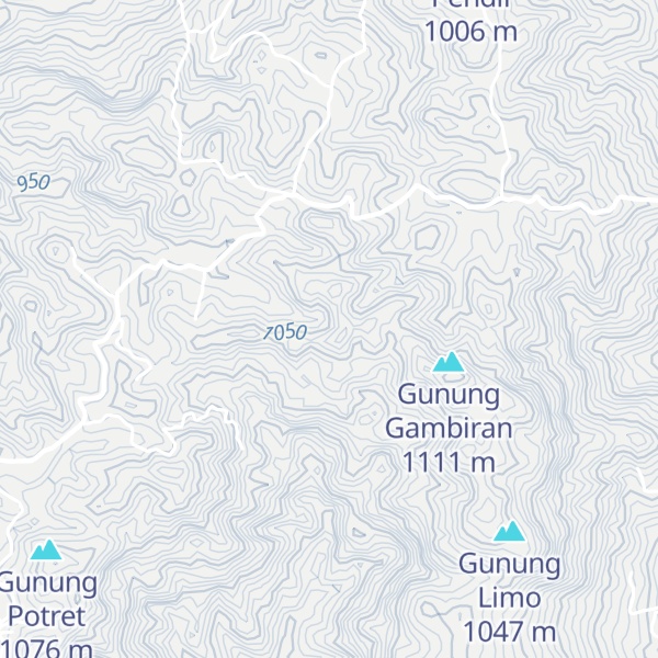 Map of Gunung Banu
