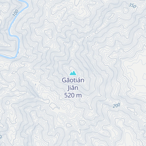 Map of Gāotián Jiān