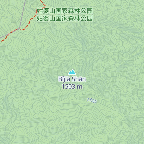 Map of Bǐjià Shān