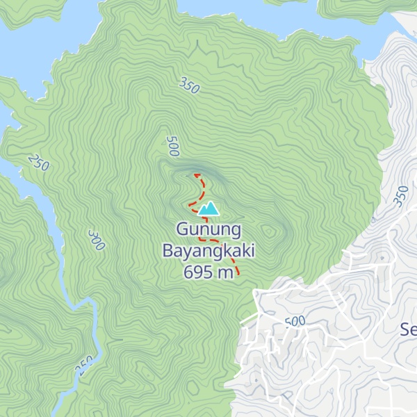 Map of Gunung Bayangkaki