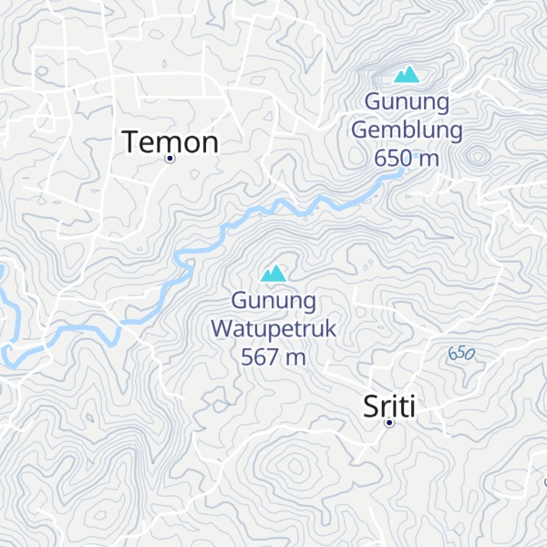 Map of Gunung Watupetruk