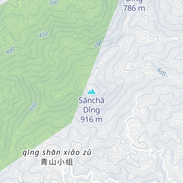 Map of Sānchā Dǐng