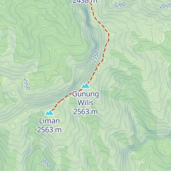 Map of Gunung Wilis