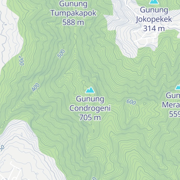 Map of Gunung Condrogeni