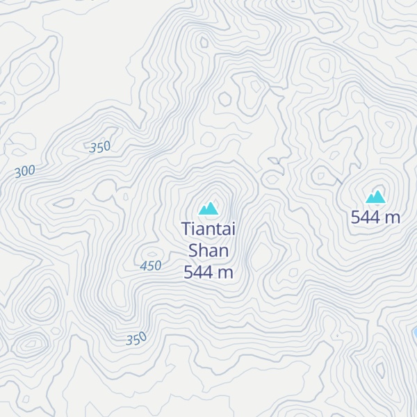 Map of Tiantai Shan