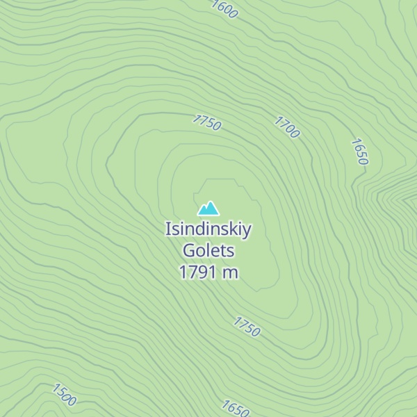 Map of Isindinskiy Golets