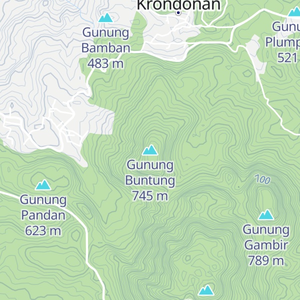 Map of Gunung Buntung