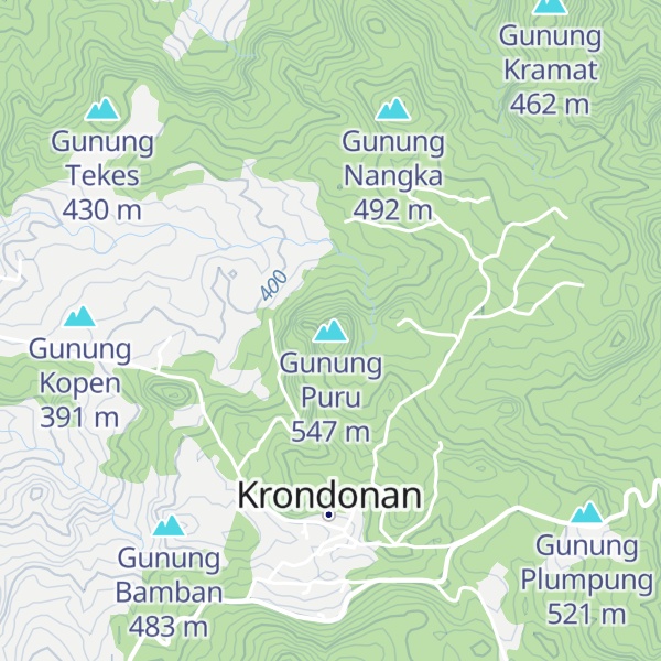 Map of Gunung Puru