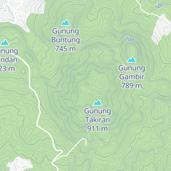 Map of Gunung Gede