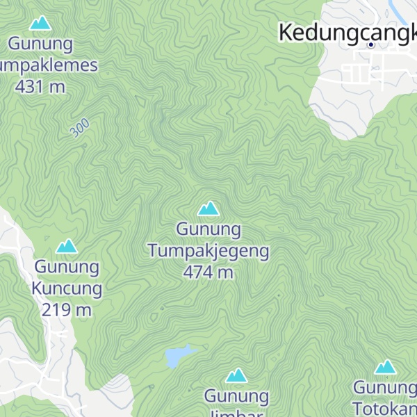 Map of Gunung Tumpakjegeng