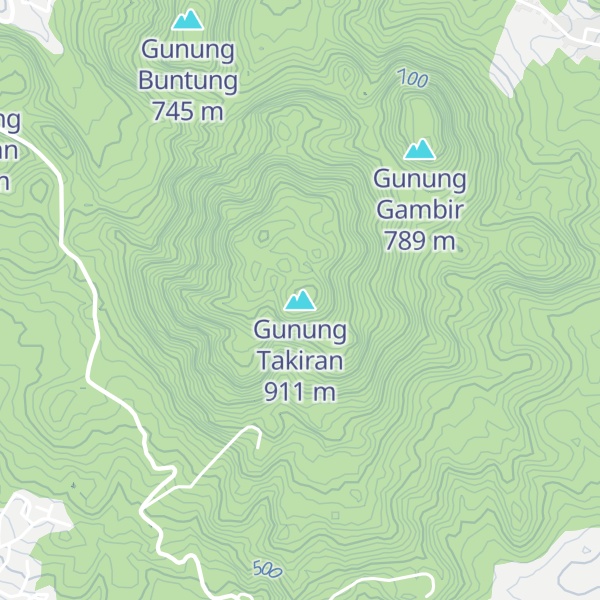 Map of Gunung Takiran