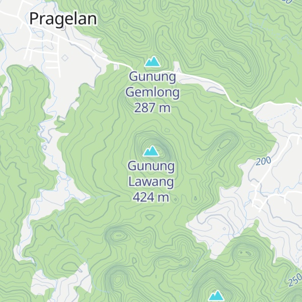 Map of Gunung Lawang