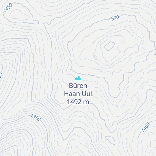 Map of Büren Haan Uul