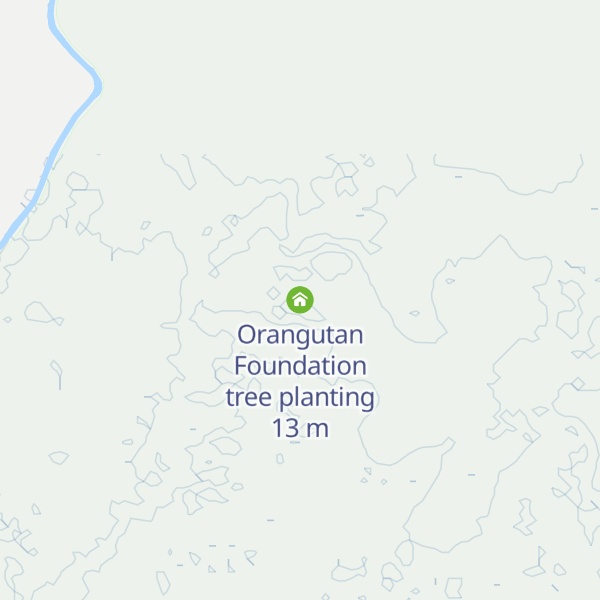 Map of Orangutan Foundation tree planting