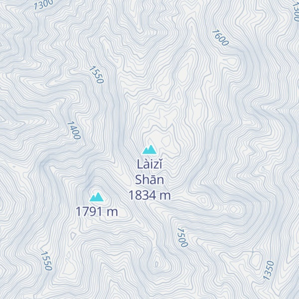 Map of Làizǐ Shān