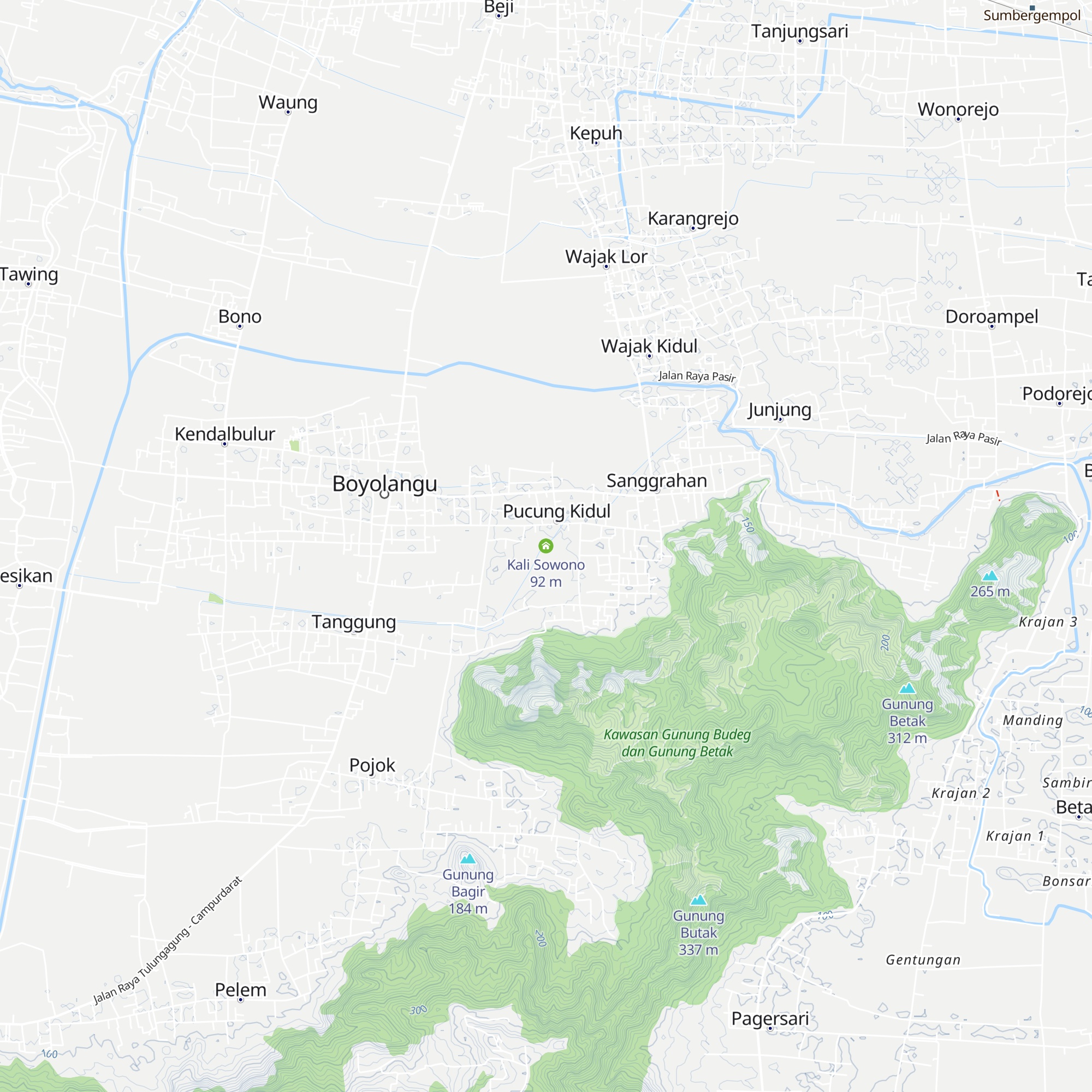 Kali Sowono map