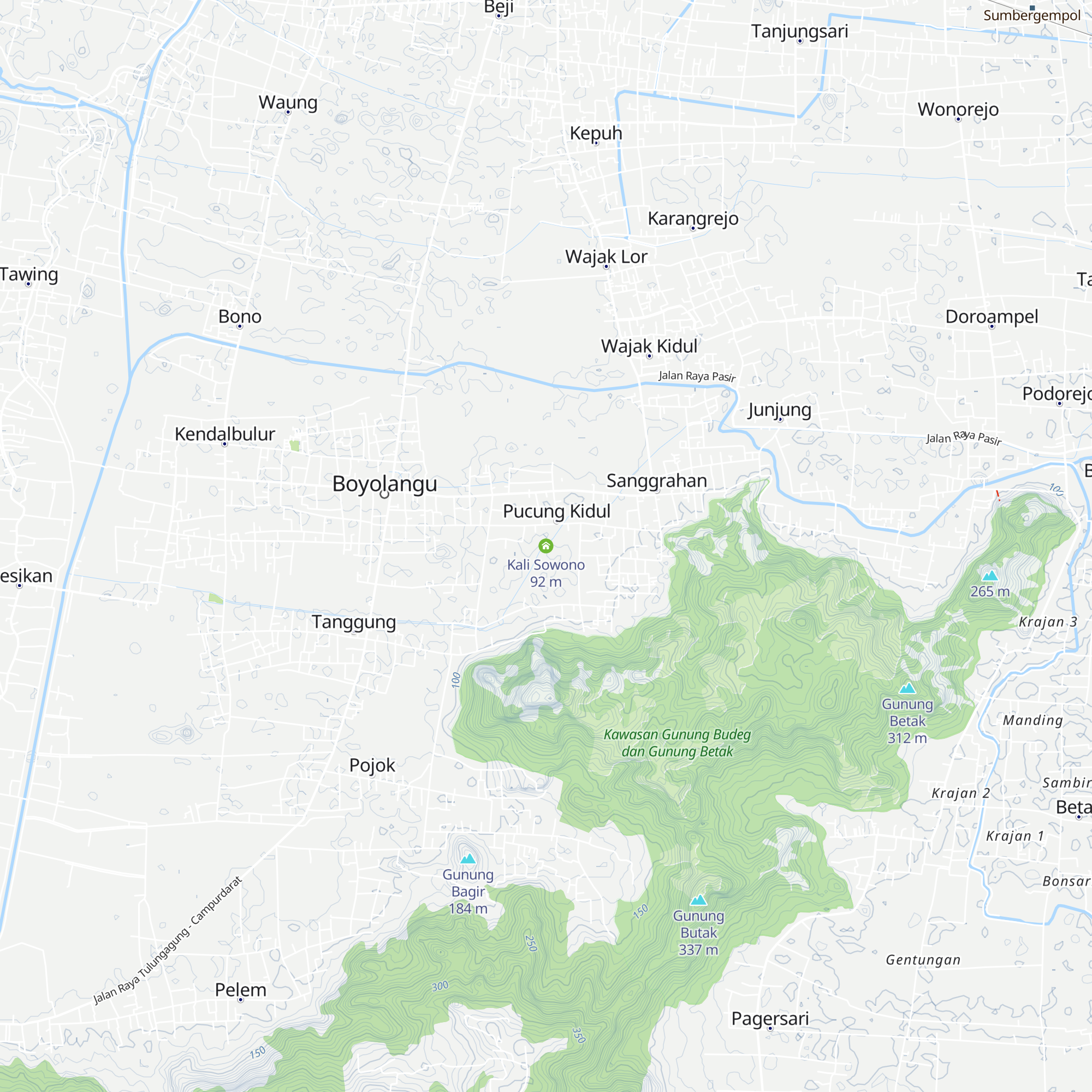Kali Sowono map