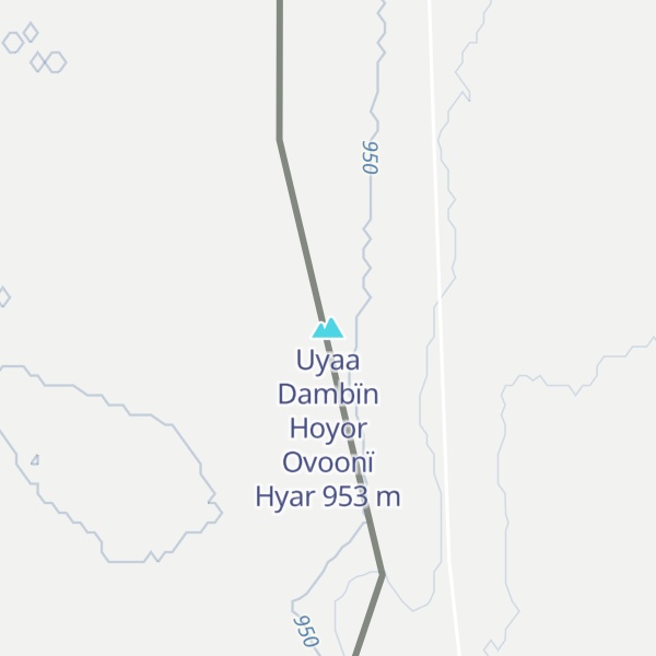 Map of Uyaa Dambïn Hoyor Ovoonï Hyar