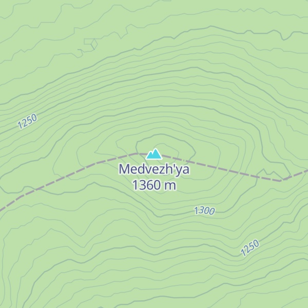 Map of Medvezh'ya