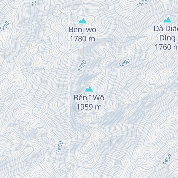 Map of Běnjī Wō