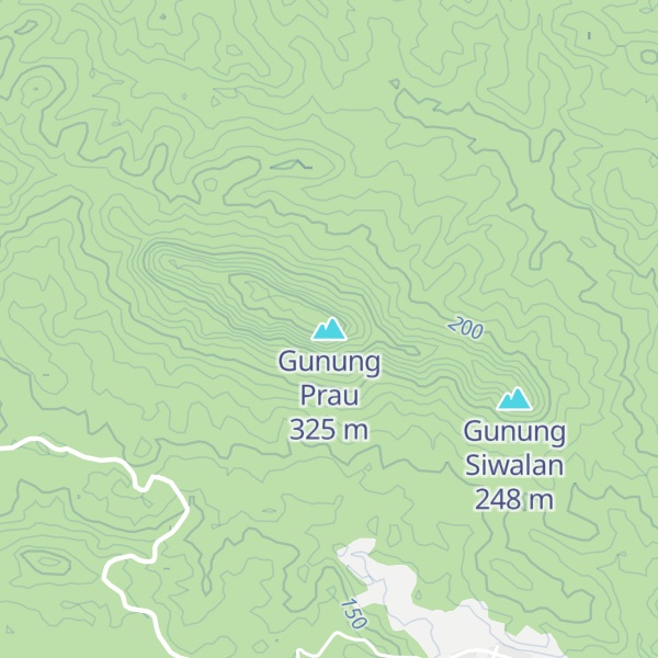 Map of Gunung Prau