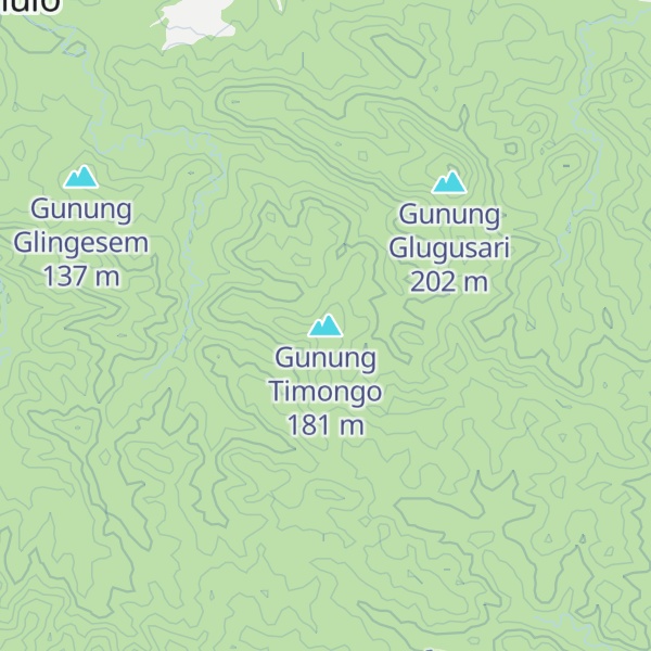 Map of Gunung Timongo