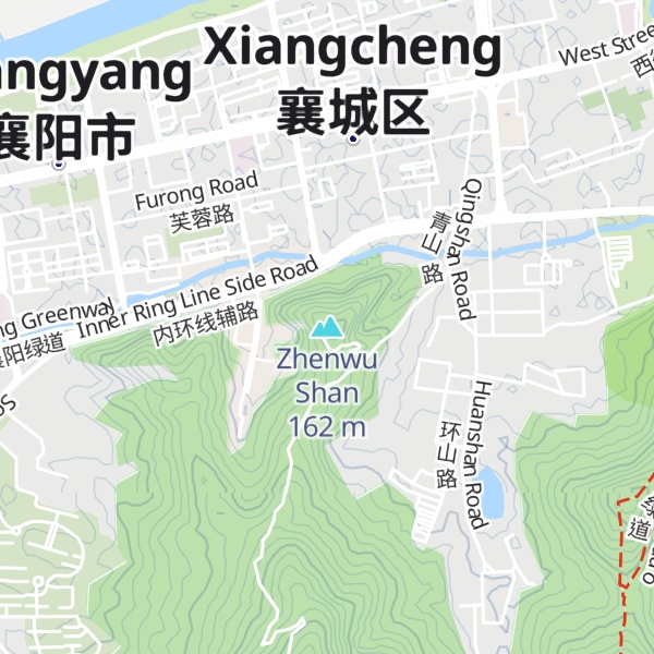 Map of Zhenwu Shan