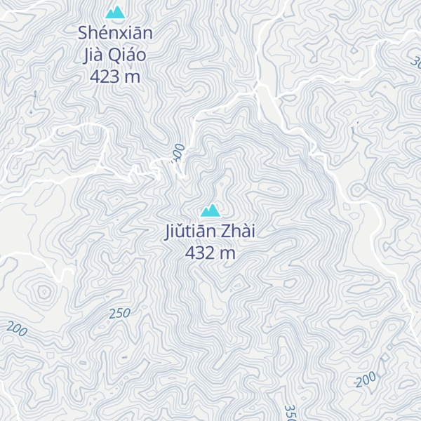 Map of Jiǔtiān Zhài