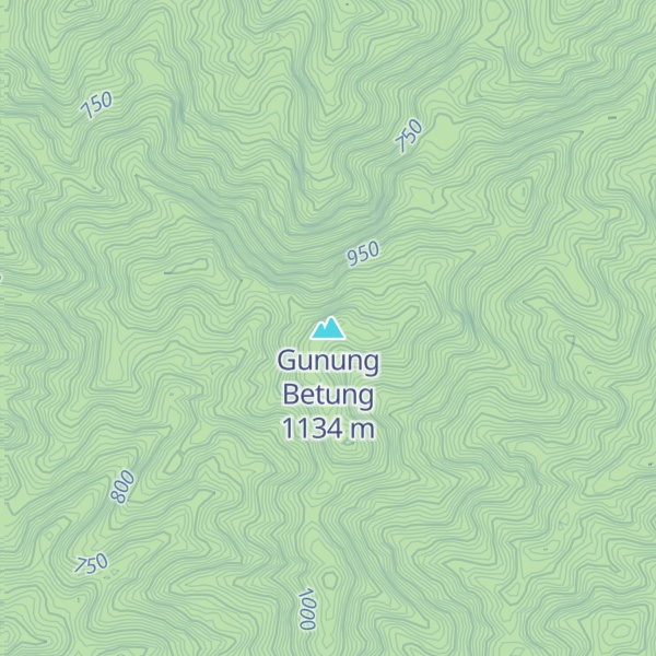 Map of Gunung Betung