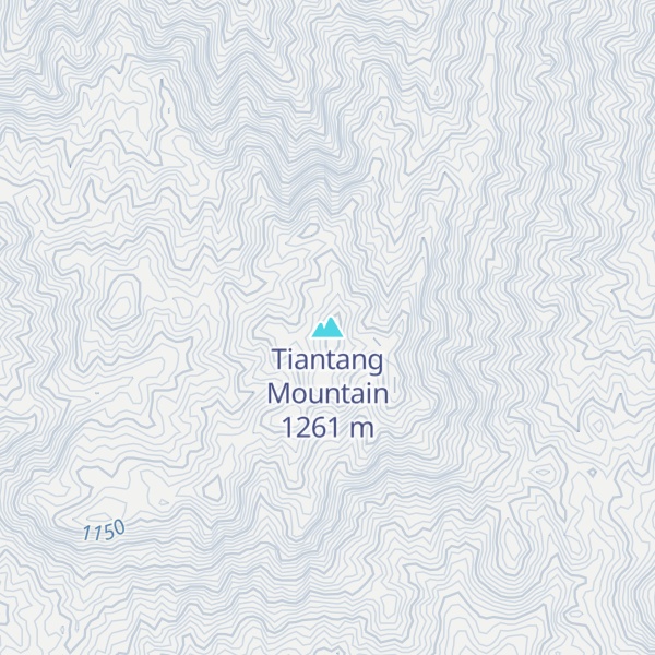 Map of Tiantang Mountain