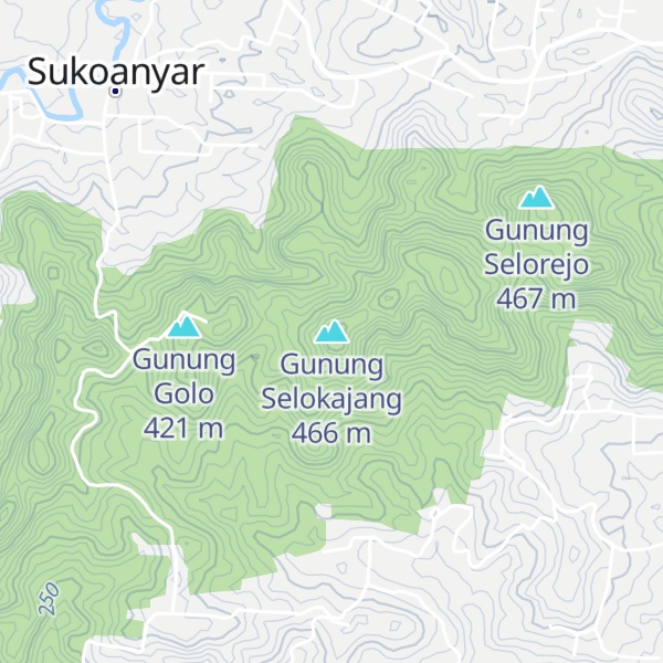 Map of Gunung Selokajang