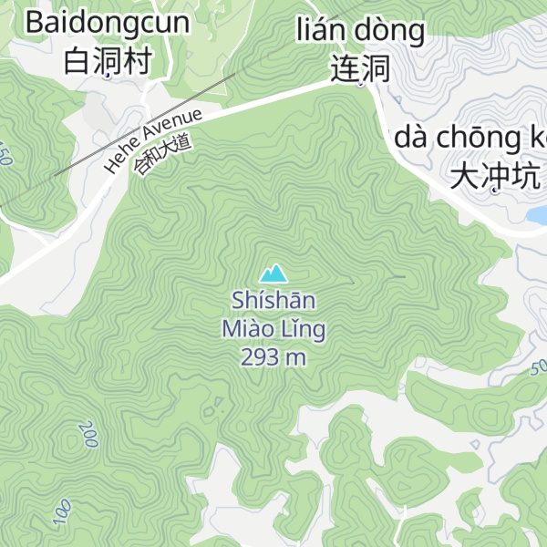 Map of Shíshān Miào Lǐng