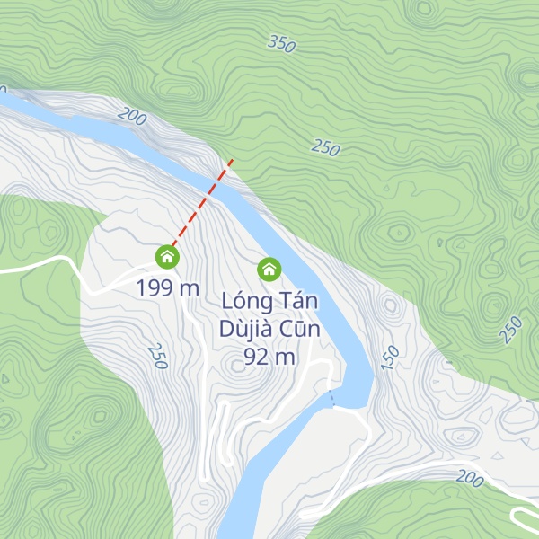 Map of Lóng Tán Dùjià Cūn