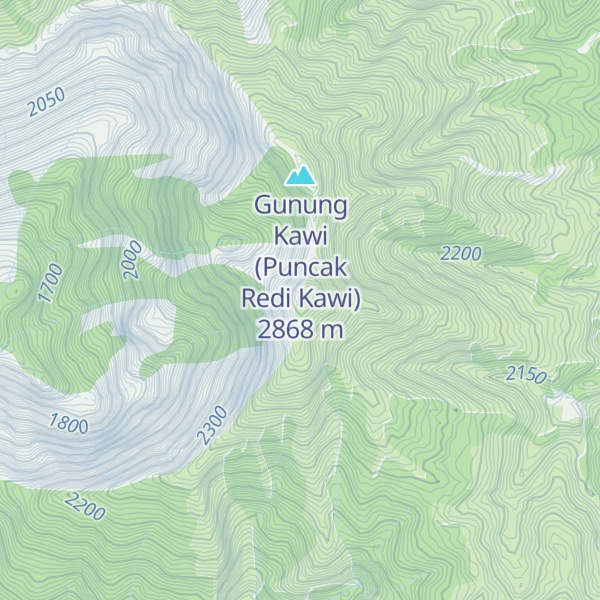 Map of Gunung Kawi (Puncak Selatan)