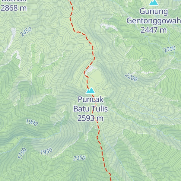 Map of Puncak Batu Tulis