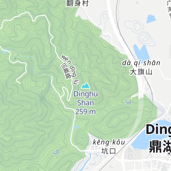 Map of Dinghu Shan