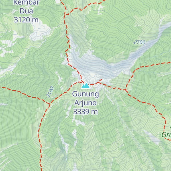 Map of Gunung Arjuno