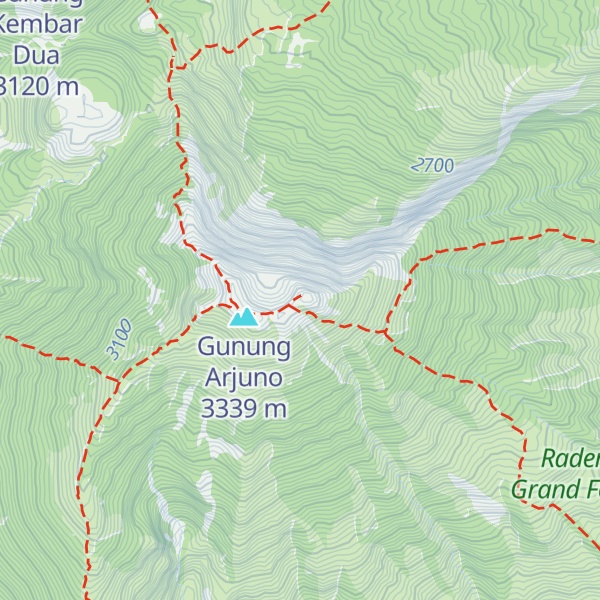 Map of Puncak Sejati Gunung Arjuno